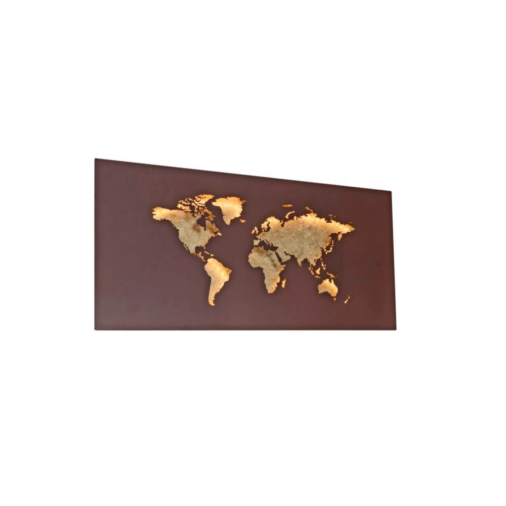 Wall lamp Map rust brown
