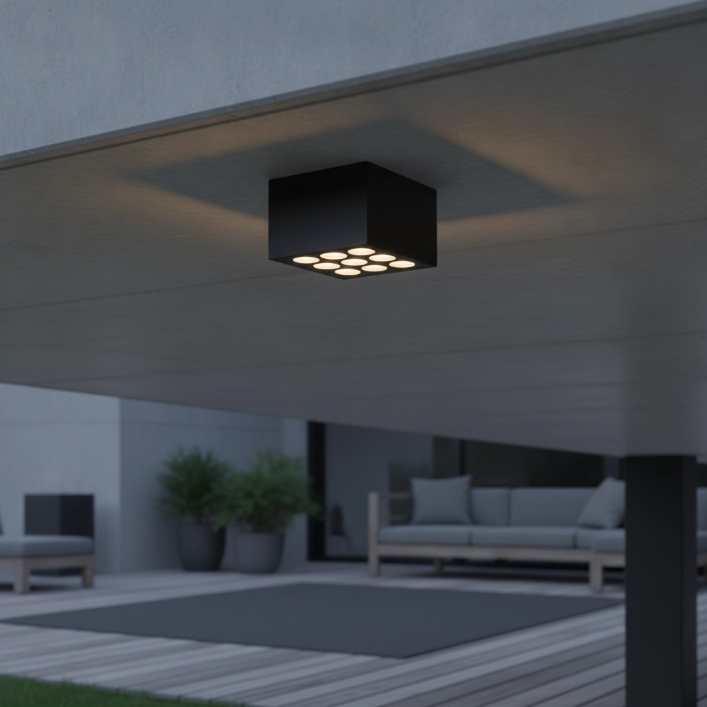 Ceiling lamp Jax square 11cm anthracite