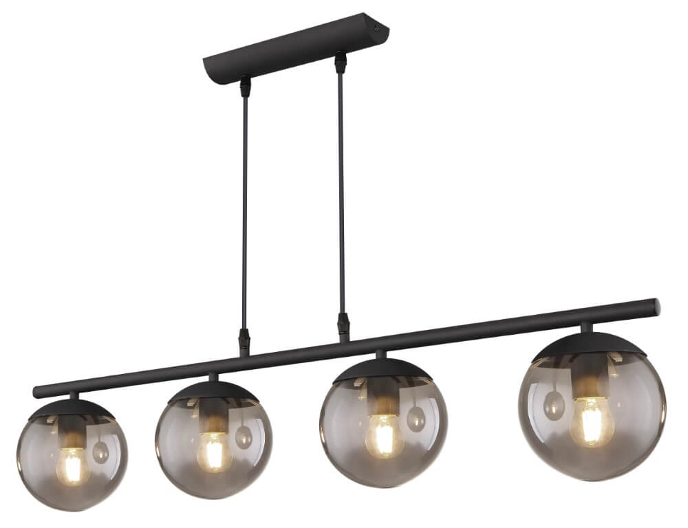 Deisgn pendant lamp Blama black 4-lights