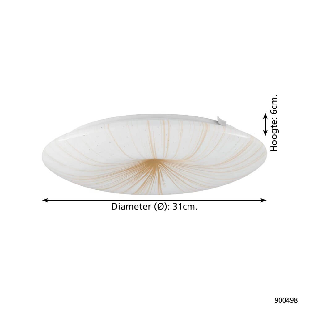 Ceiling light with LED Nieves 1 Ø 31cm Eglo 9008606239634