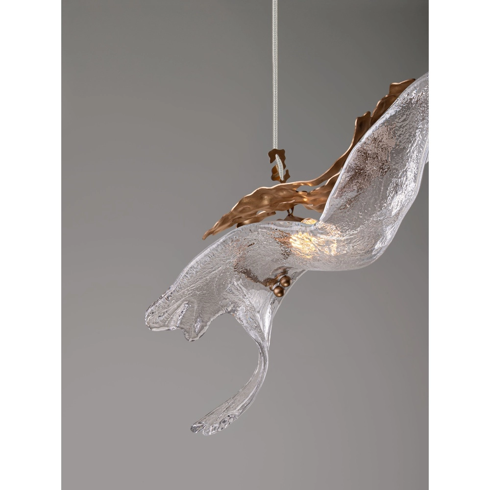 Golden pendant lamp Avesa with clear glass Lyora 5212063500419