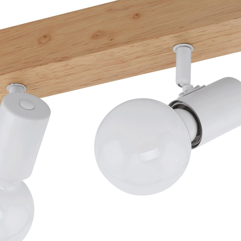 Ceiling spot Townshend 3 3-light wood brown with white Eglo 9002759994846