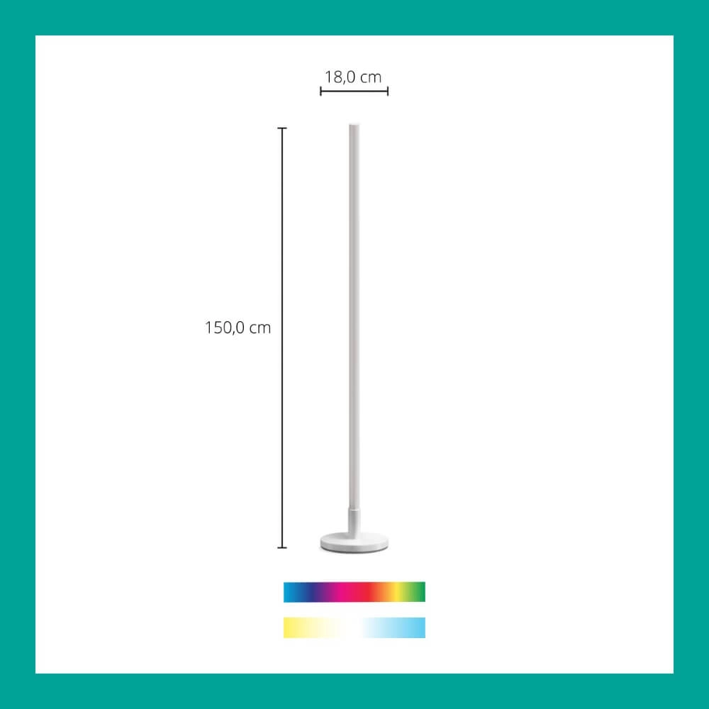 Adjustable floor lamp Pole WiZ 8719514554375