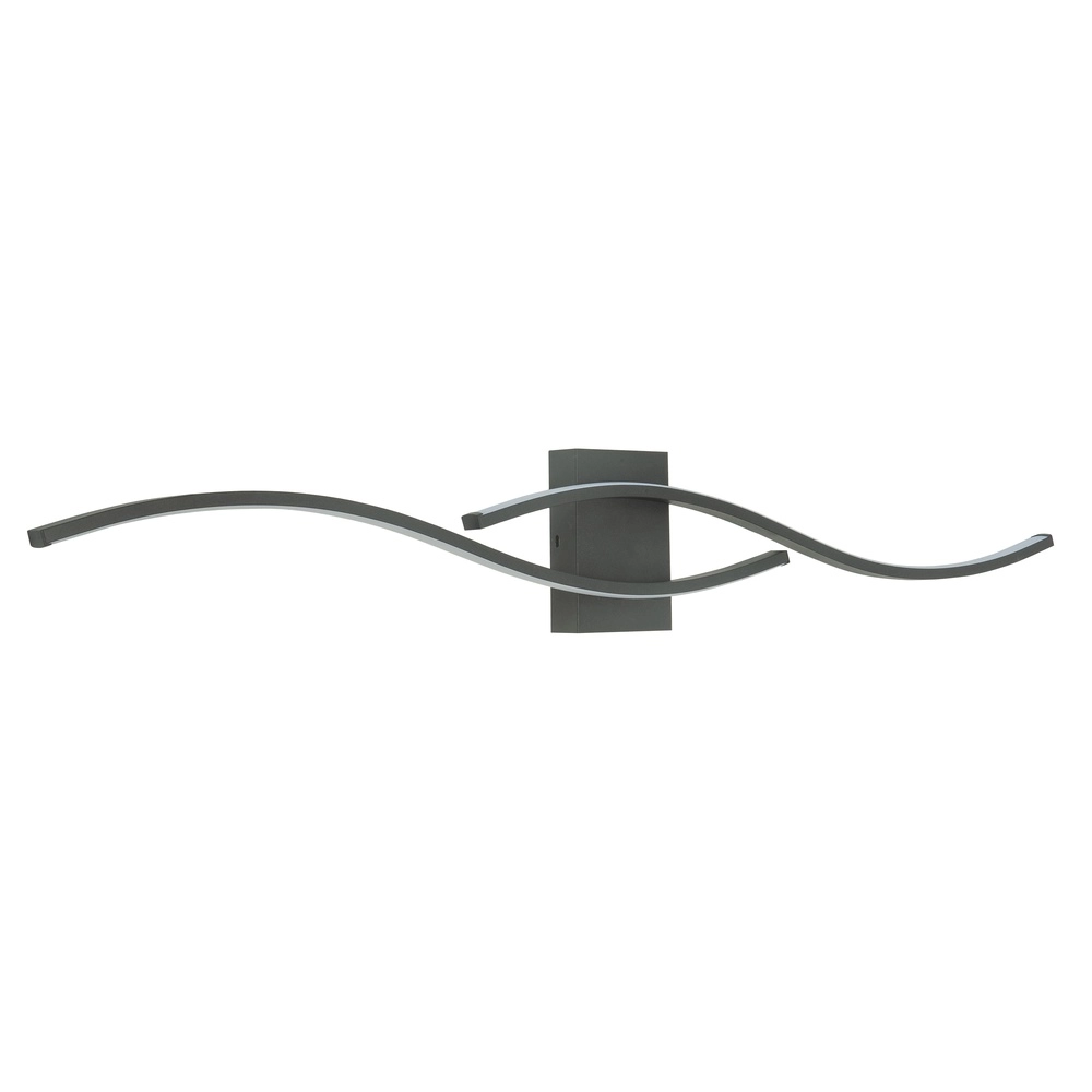 Design wall lamp Onda black wave