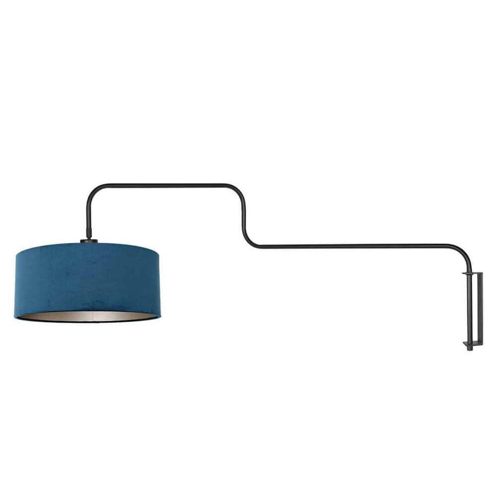 Wall lamp Bloeba black with blue hood Steinhauer 8712746177121