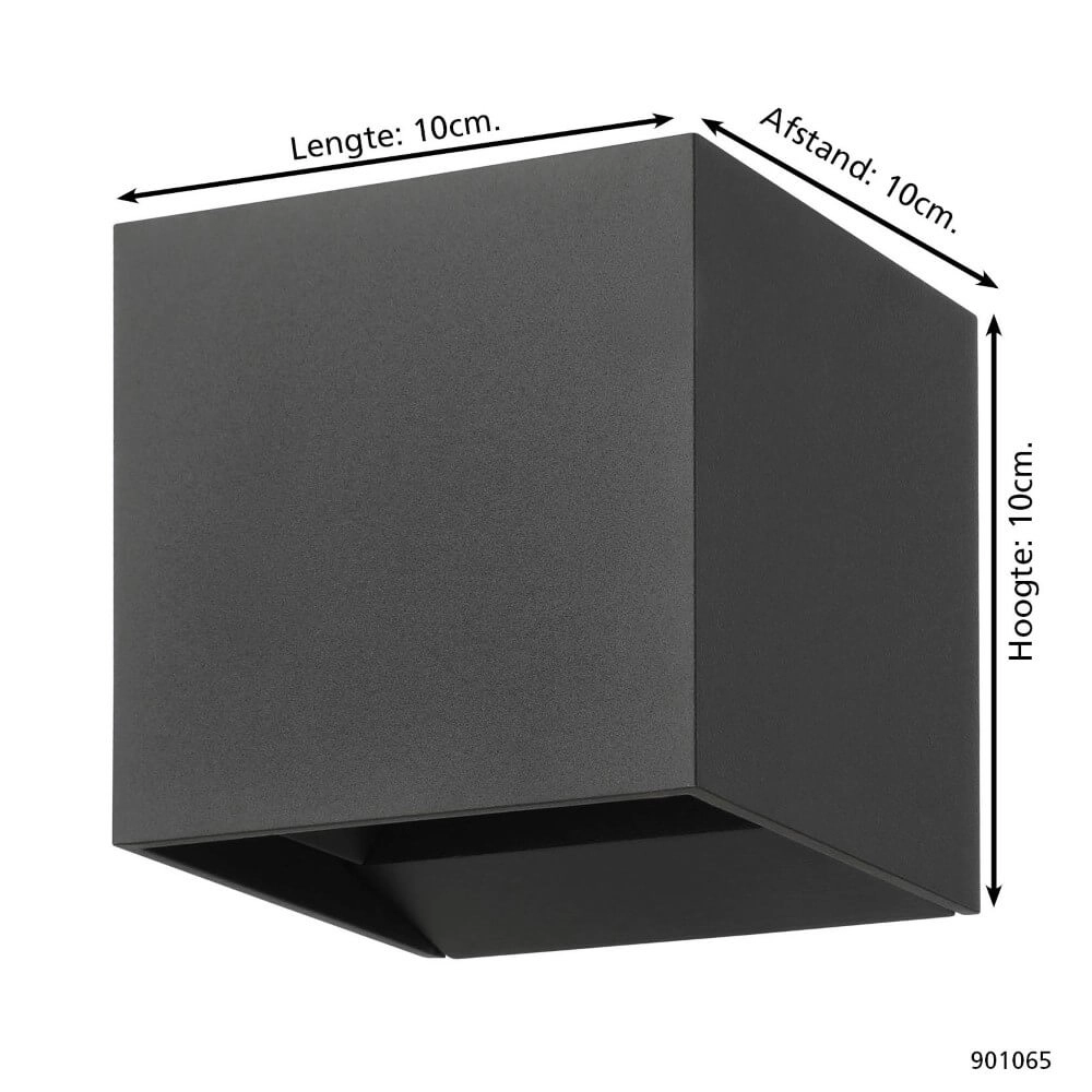 Wall spotlight Calpino 3 anthracite 10x10x10cm Eglo 9008606297672
