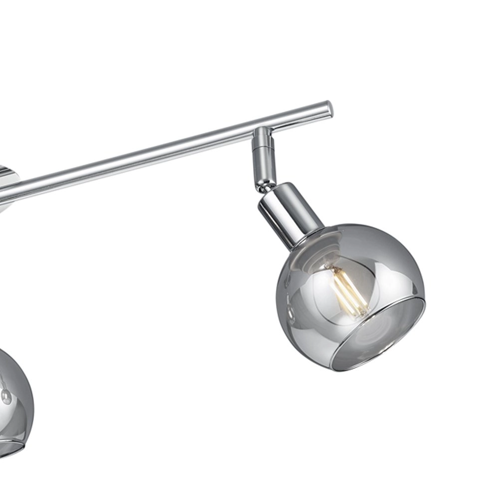 Ceiling lamp Chrome Brest 3-light adjustable Trio 4017807434194