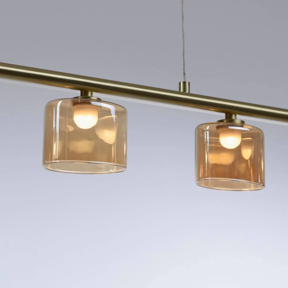 5-light pendant lamp Hydra brass Paul Neuhaus 4012248364987