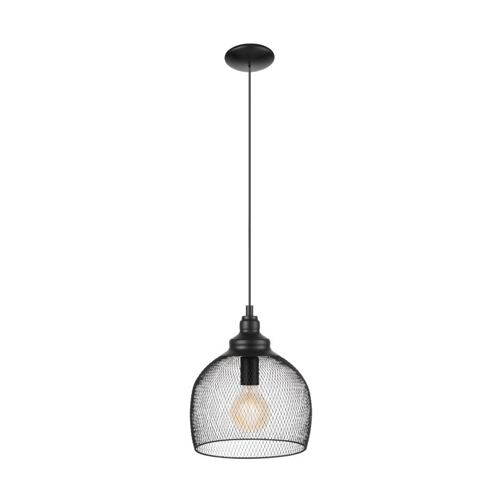 Pendant lamp Straiton 28cm 28cm black Eglo 9002759497361