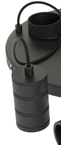 Triple Pendel Cord Disc 3-light 40cm black Circle 8712879143796