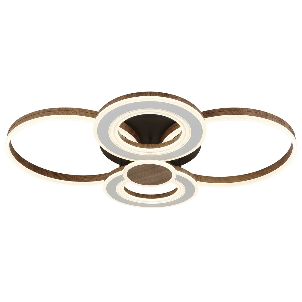 Design ceiling lamp Mara black with wood look