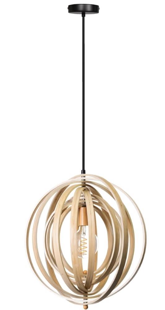 Wooden pendant lamp Woody Ø 43.5cm