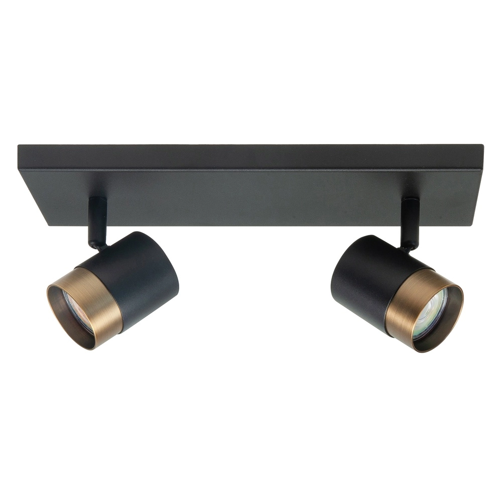 Mockery Savona black with copper bronze 2-light straight