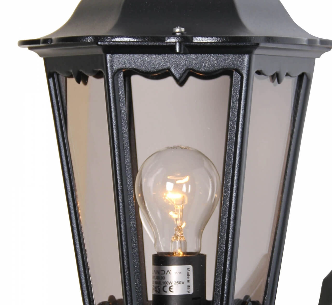 Classic outdoor lamp Cartella Up black Franssen 8033239039031