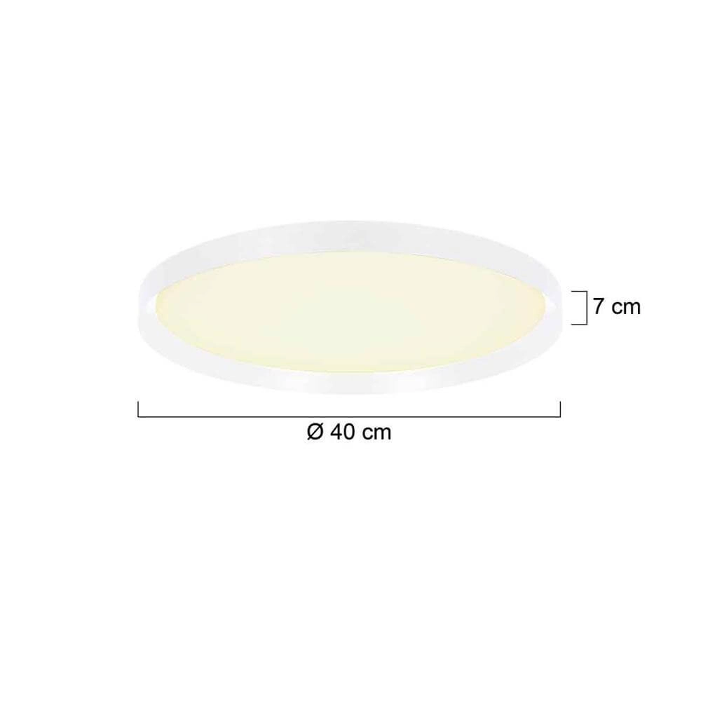 Sleek ceiling lamp Flady white Ø 40cm Steinhauer 8712746177350