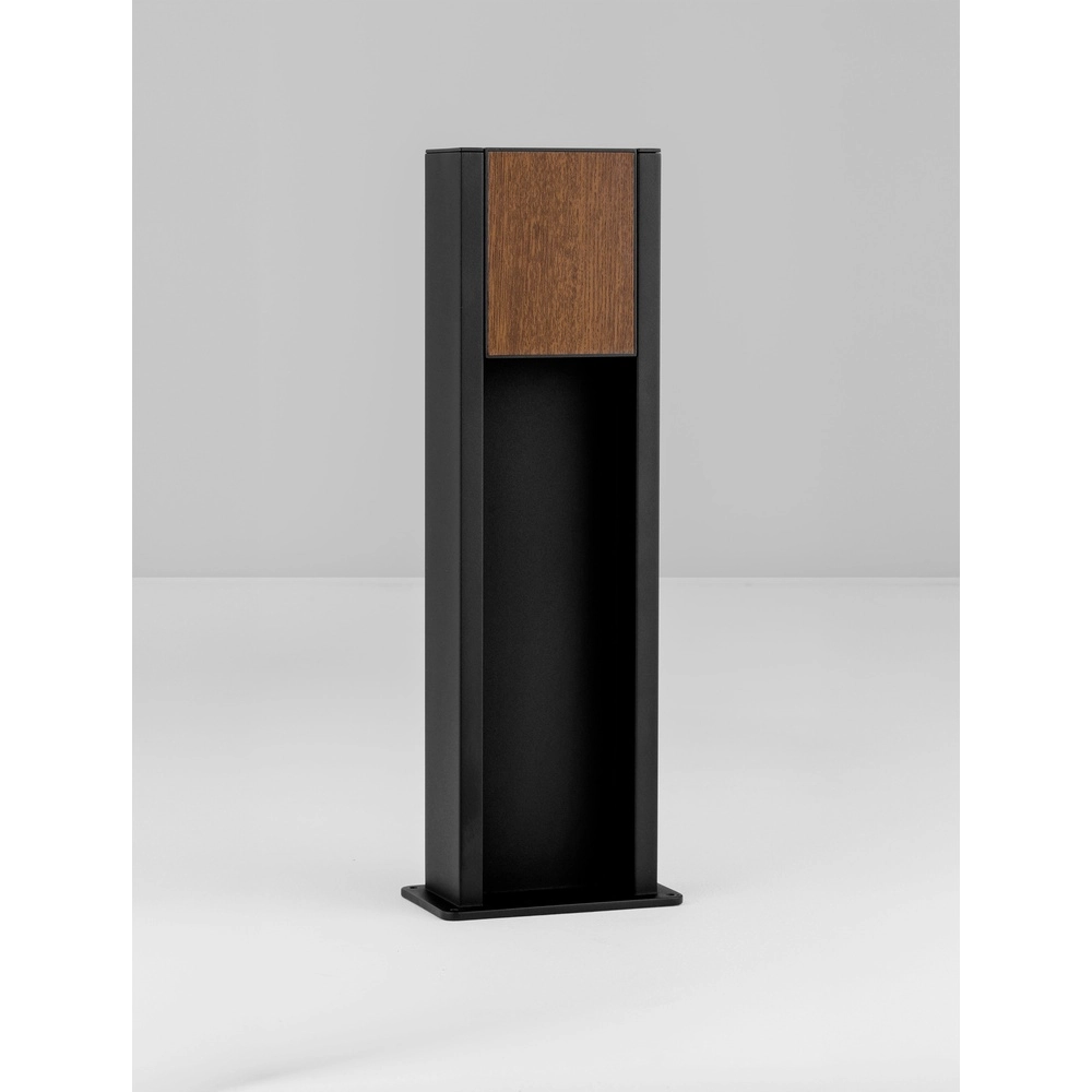 Garden lamp Kioo black with wood Lyora 5212017478801