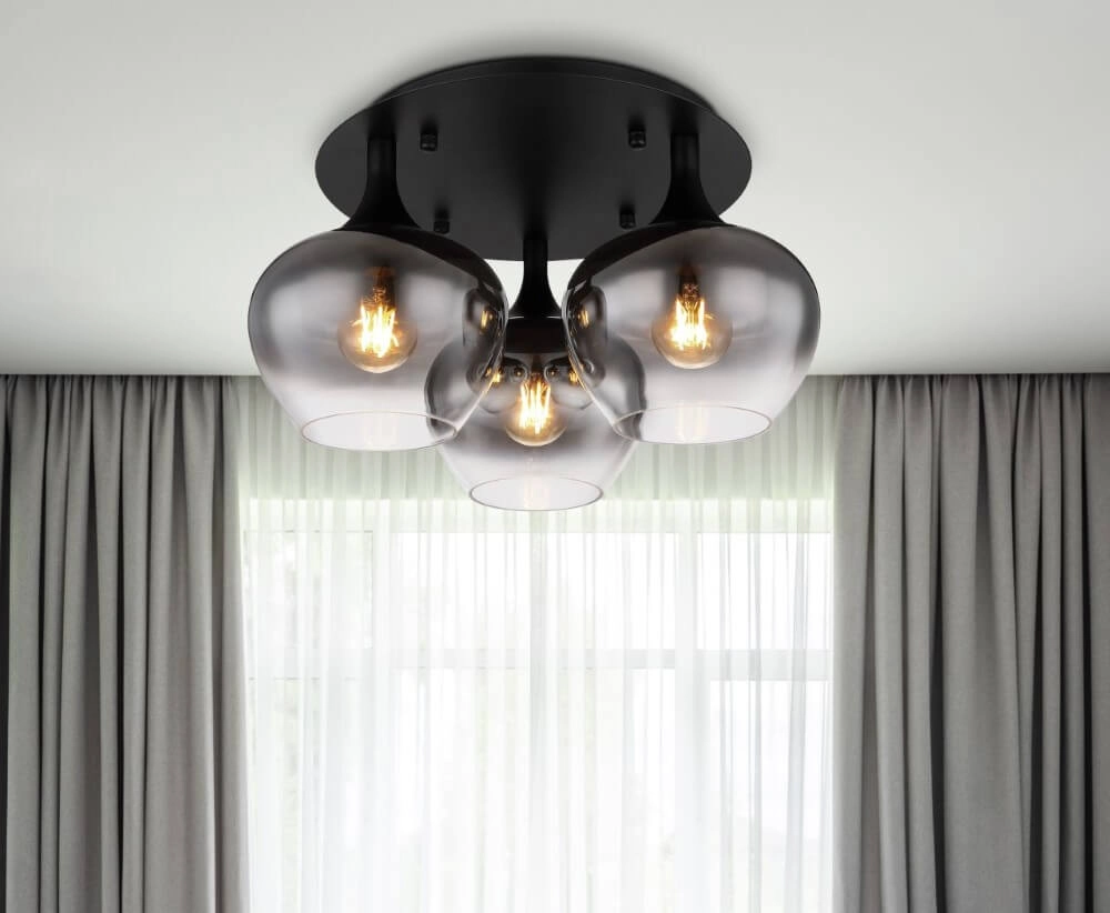 Design ceiling lamp Maxy black 3-lights Globo 9007371432394