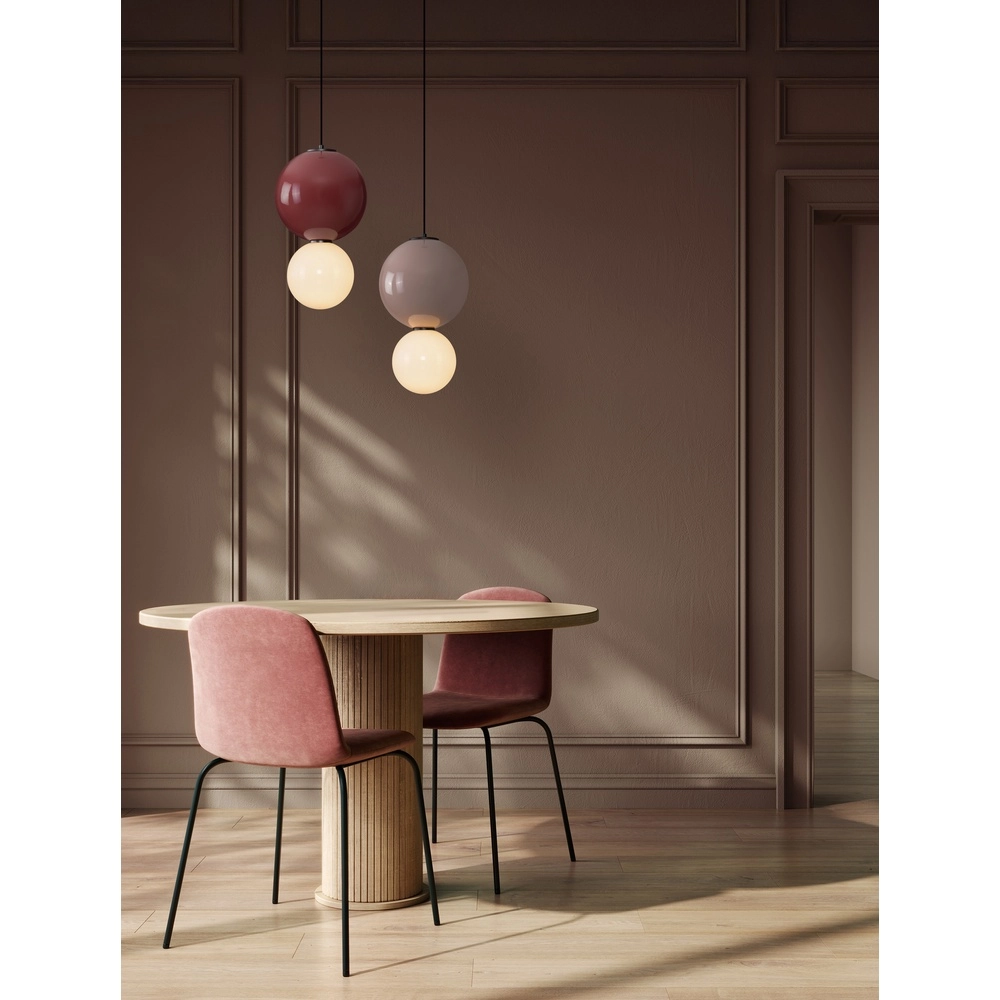 Pendant lamp Noesis Ø 25cm burgundy red with white Lyora 5212017483621