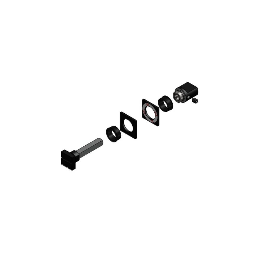 Toilet closure Tira small rosette black square Intersteel 8714186518823