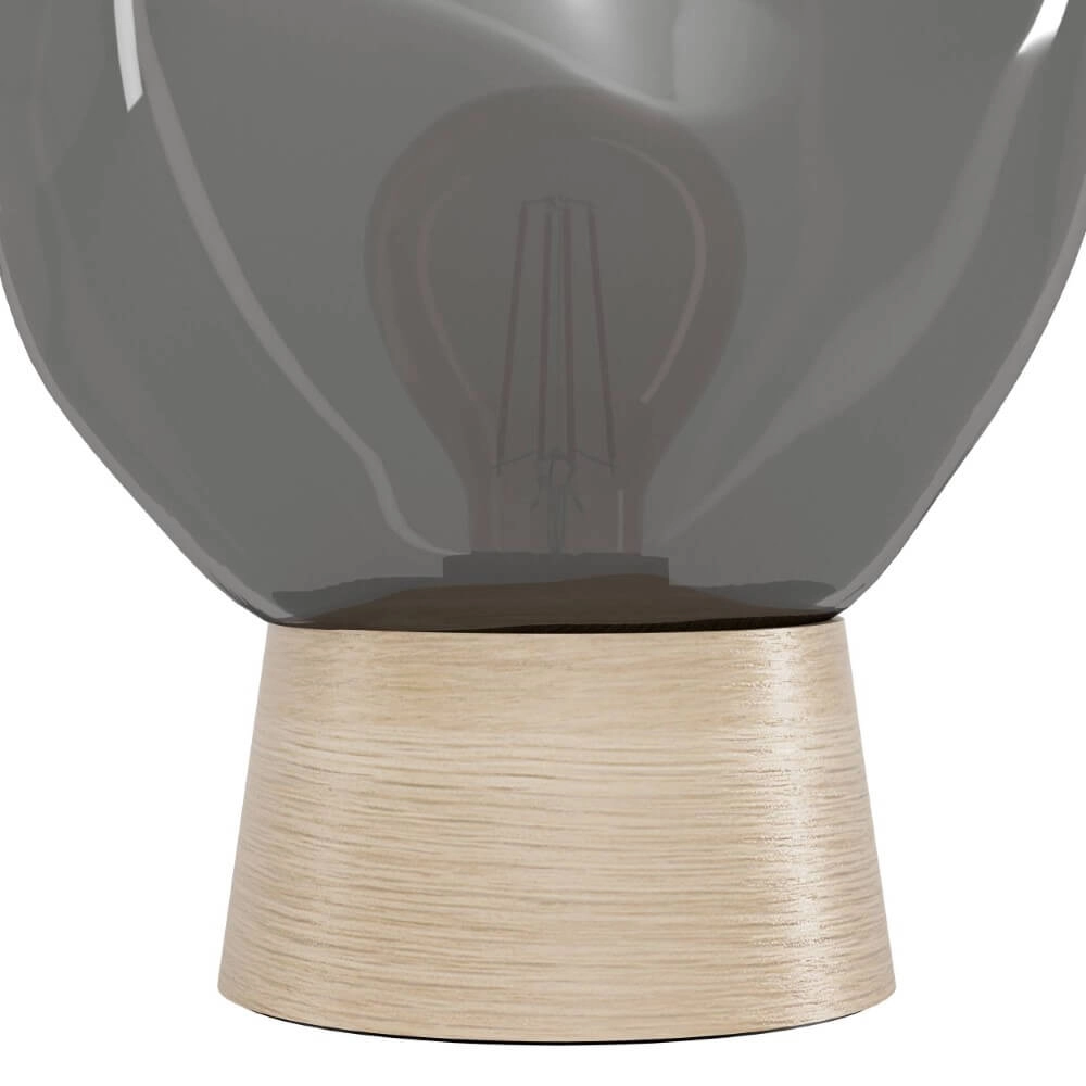 Table lamp Magacela wood with smoke glass Stars of Light 9008606274512