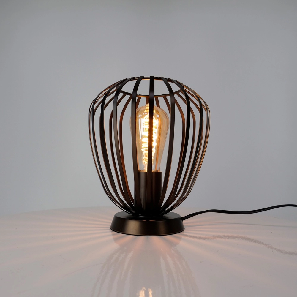 Bronze table lamp Espinal Ø 19,5cm - 1x E27