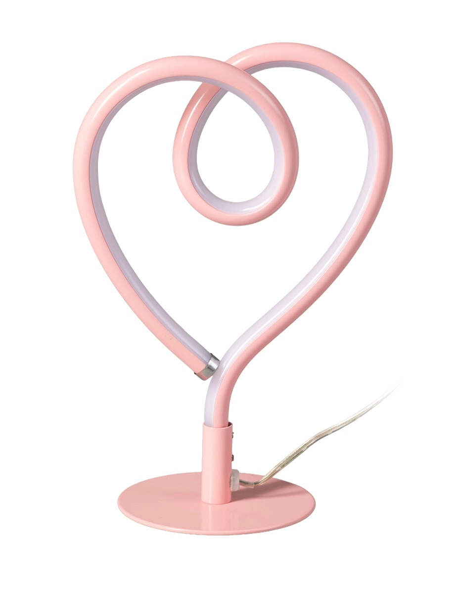Heart table lamp Lovie pink