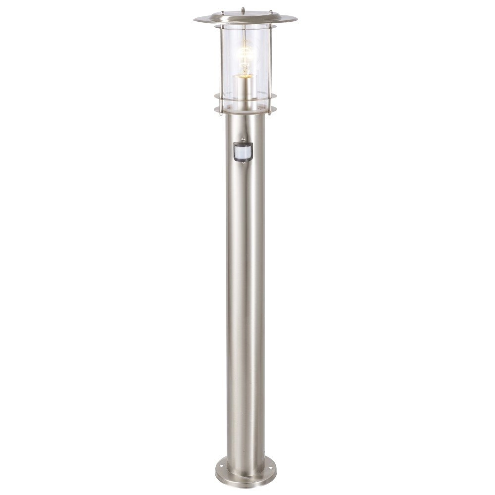 Stainless steel floor lamp York with sensor