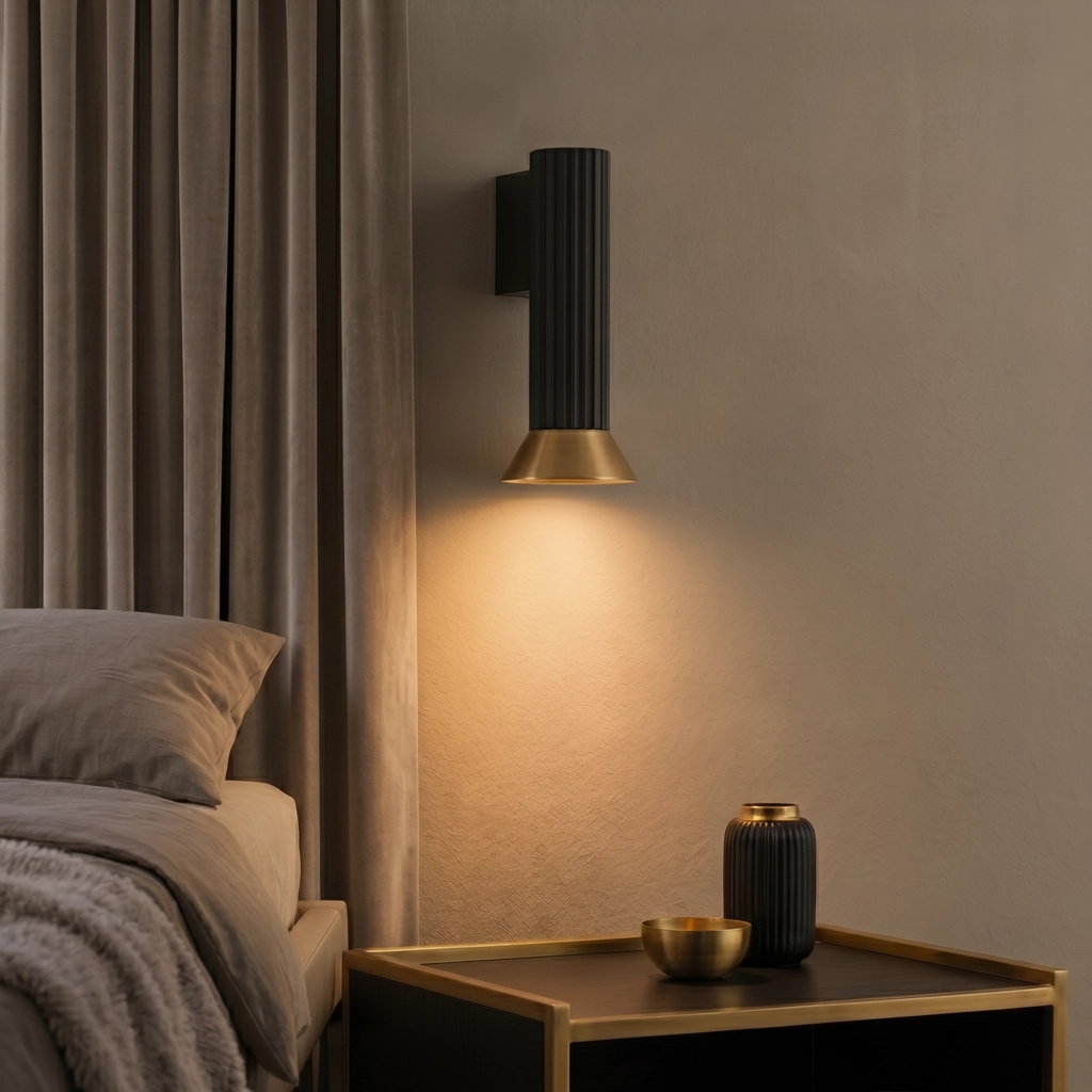 Wall spotlight Luvia black with gold