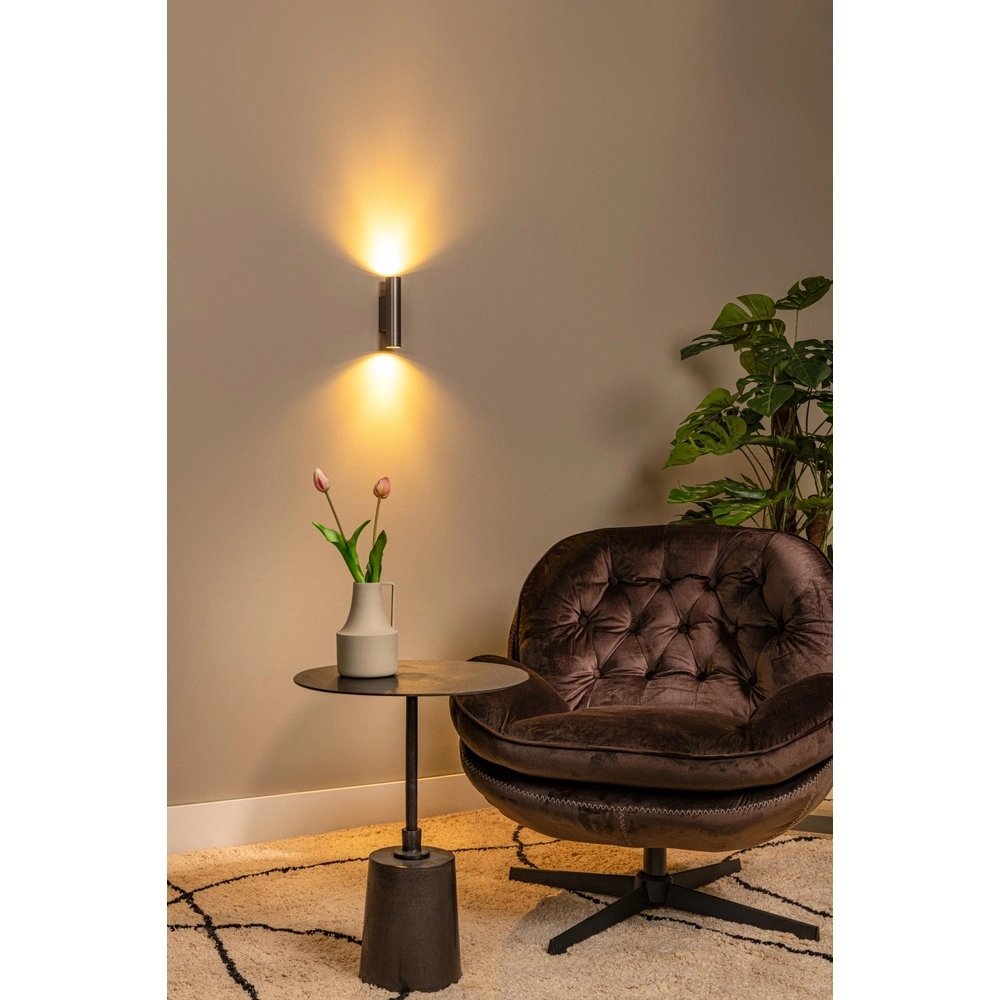 Up & downlight Dupla metallic grey mini GU10 Lucide 5411212094056