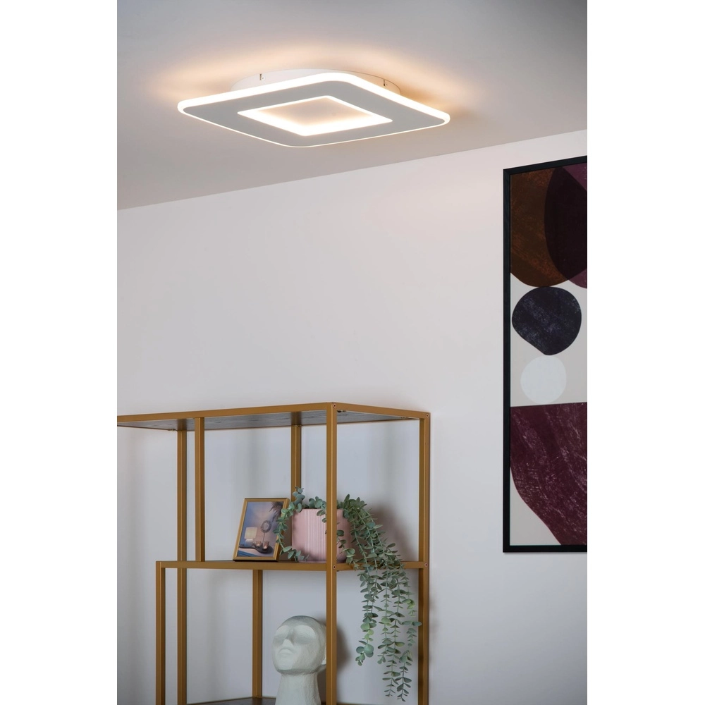 Square ceiling light Axelle white 2700K dimmable Lucide 5411212441706