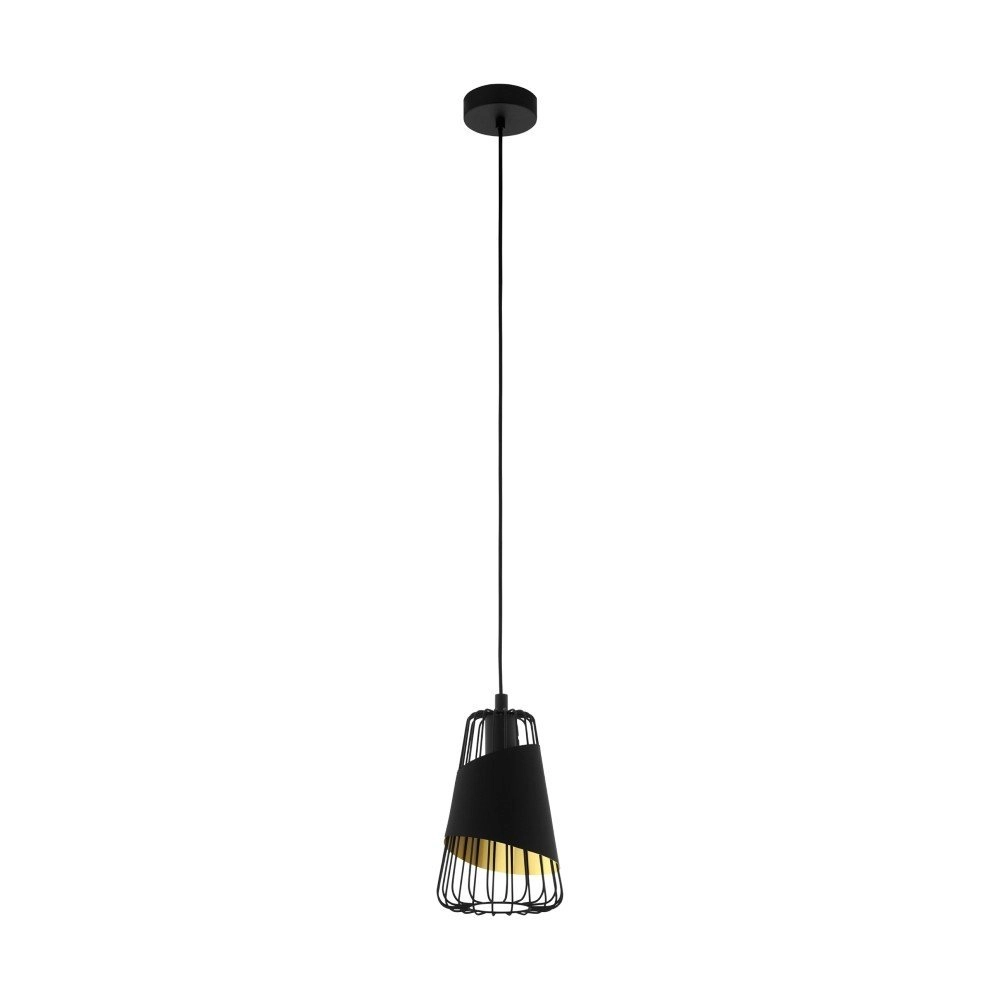 Pendant lamp Austell 16cm black with gold Eglo 9002759494476