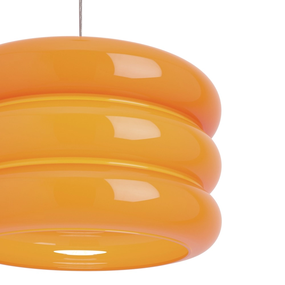 Design pendant lamp Tortora chrome with orange Ø 30cm