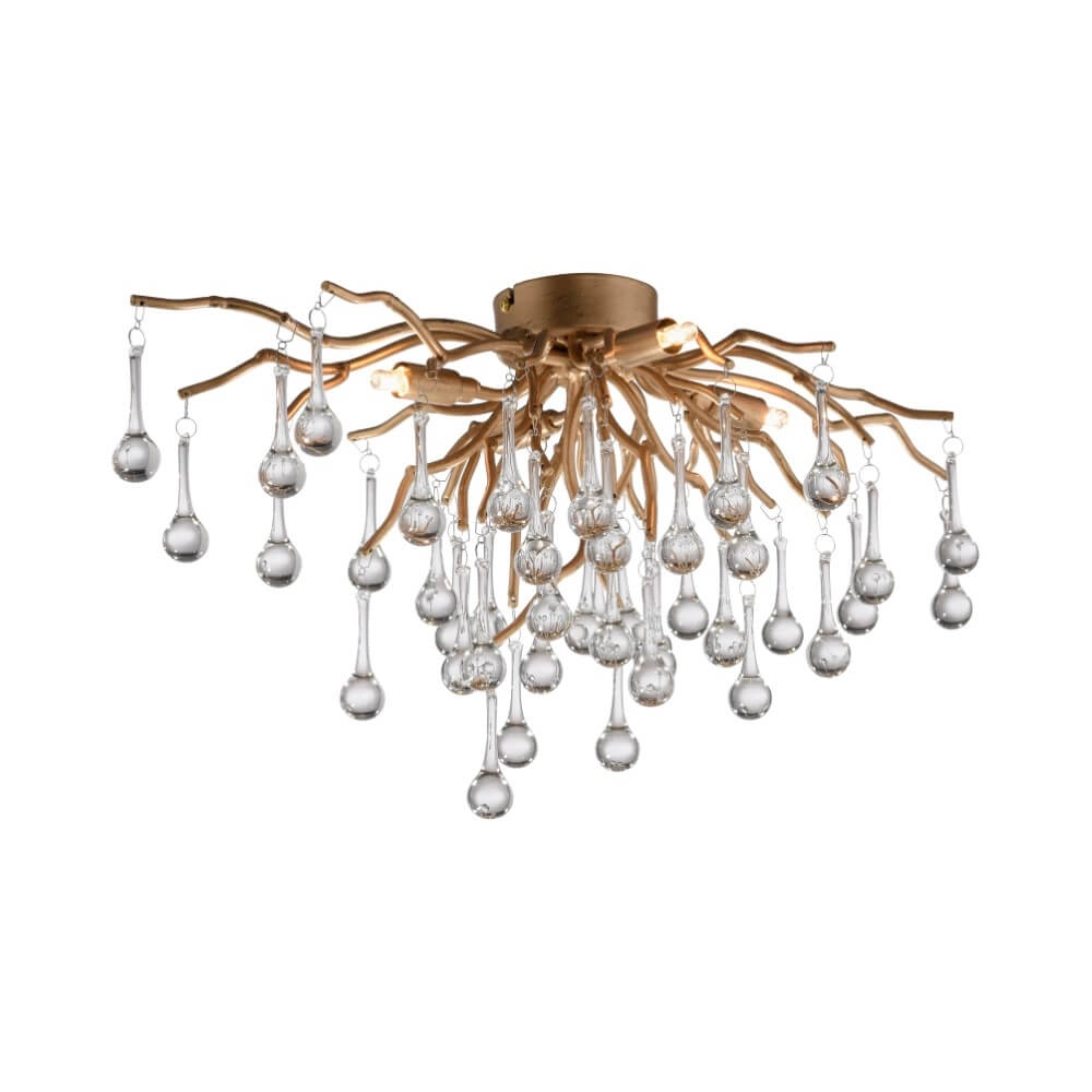 Chandelier Icicle brass 60cm