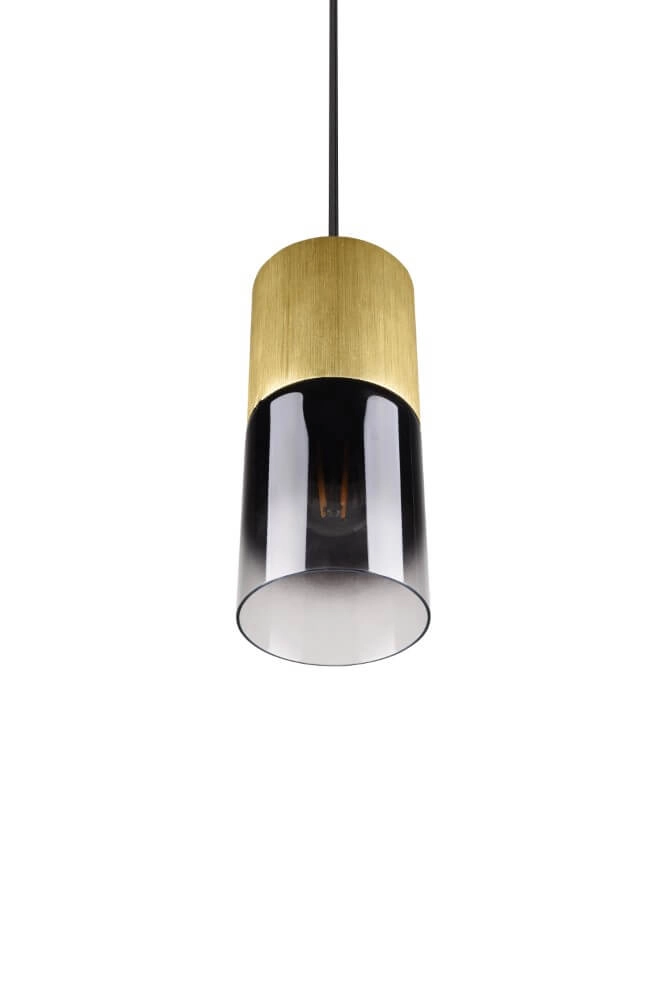 Hanging lamp Robin pendant wood with black