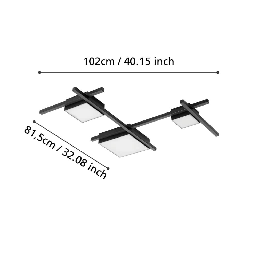 LED ceiling light Viareggio black Stars of Light 9002759396893