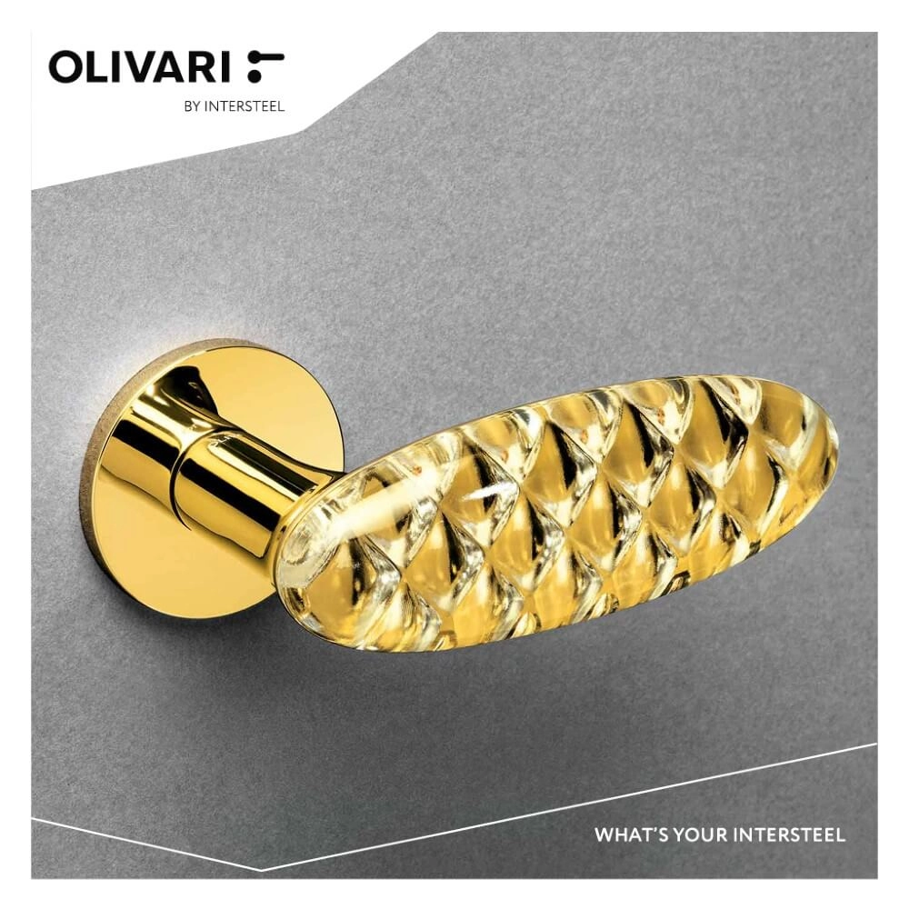 Door handle Crystal Diamond brass Olivari 8714186503591