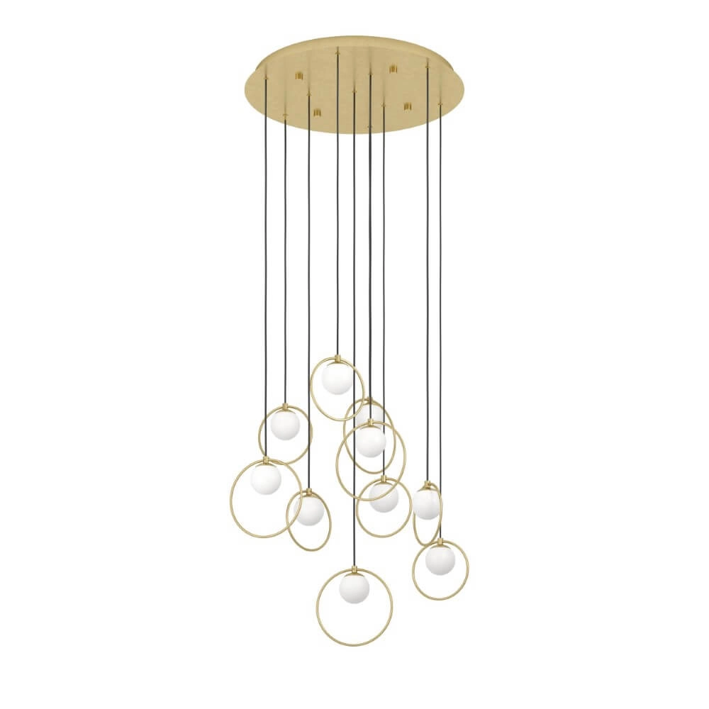 Gold hanging lamp Portocolom Ø 58cm