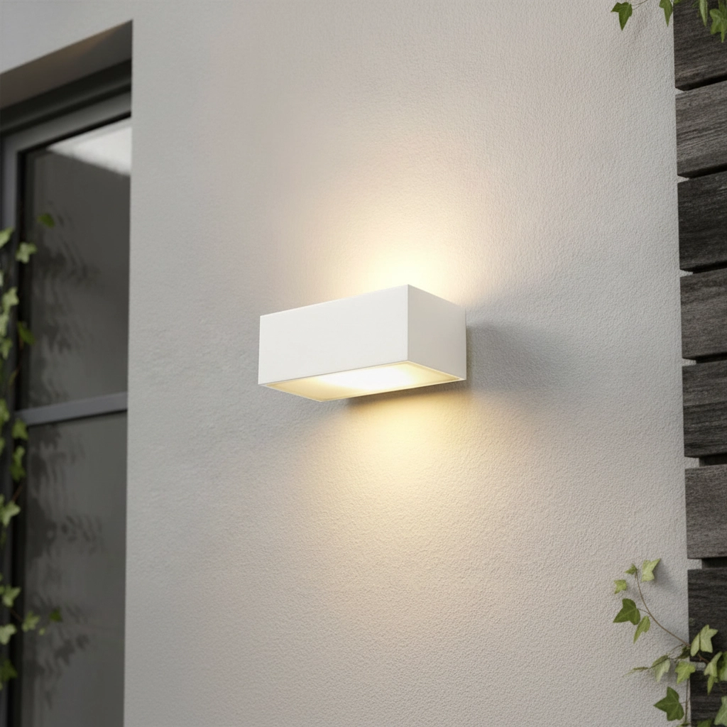 LED facade spotlight Eindh 13cm - white