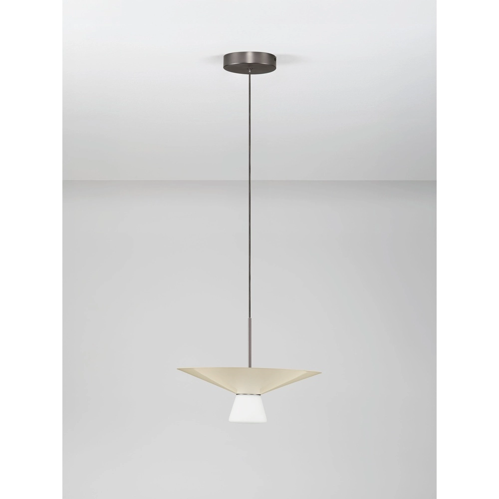 Design pendant lamp Baris white with grey Ø 38cm Lyora 5212017495303