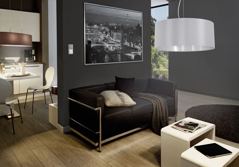 Pendant lamp Maserlo 53cm silver gray Eglo 9002759316068