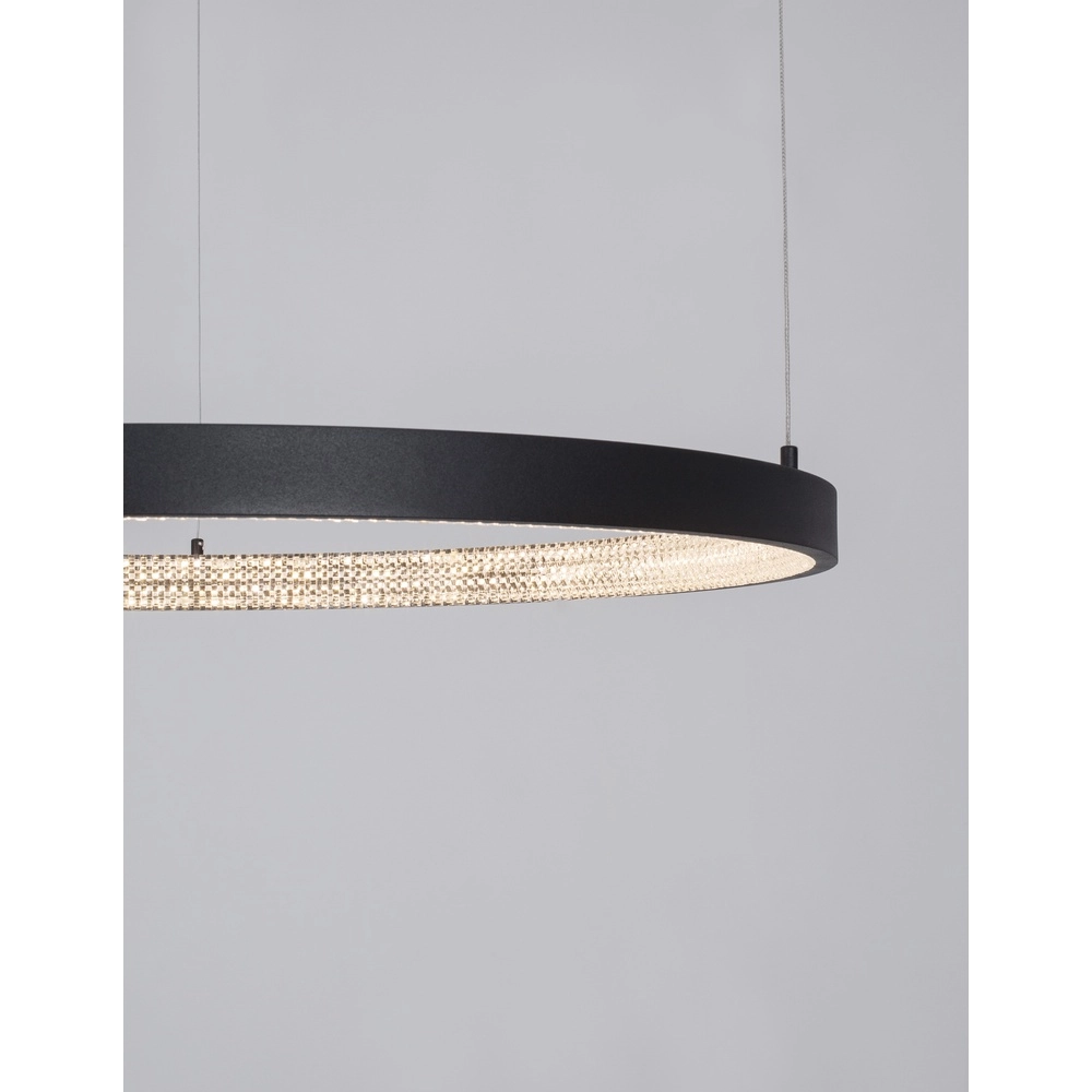 Pendant lamp Preston black Ø 80cm Lyora 5212017429186