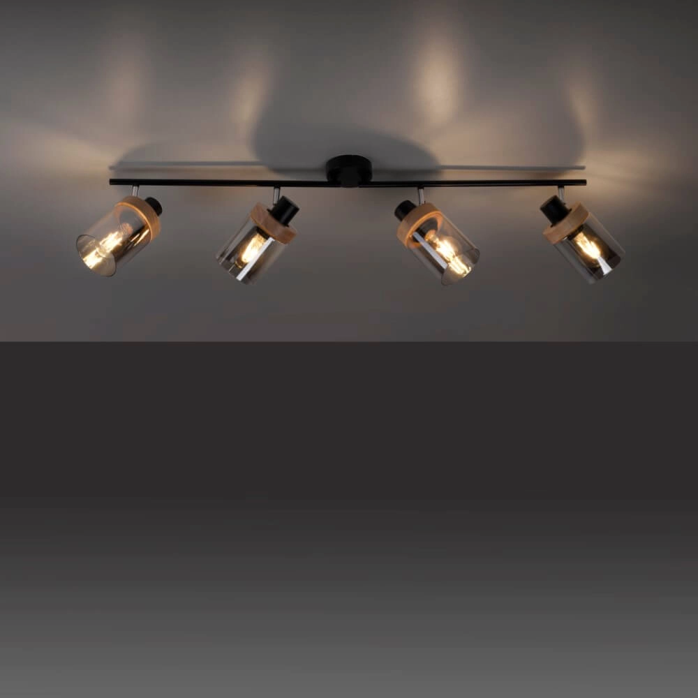 Ceiling lamp Pasqual 4-light black Just Light 4043689986124