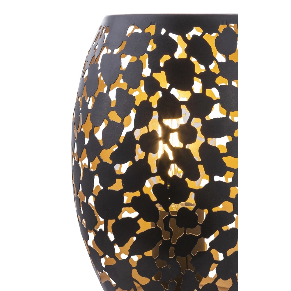 Table lamp Narri black with gold - coarse holes Globo 9007371378555