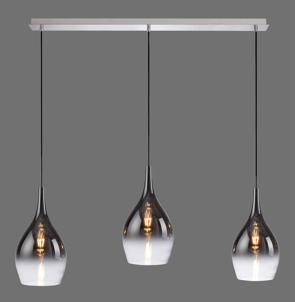 Modern pendant lamp Pilua 3-light straight Paul Neuhaus 4012248366103
