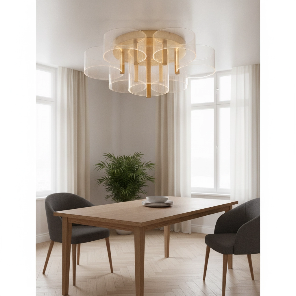 Design ceiling lamp Gatlin gold Ø 68cm