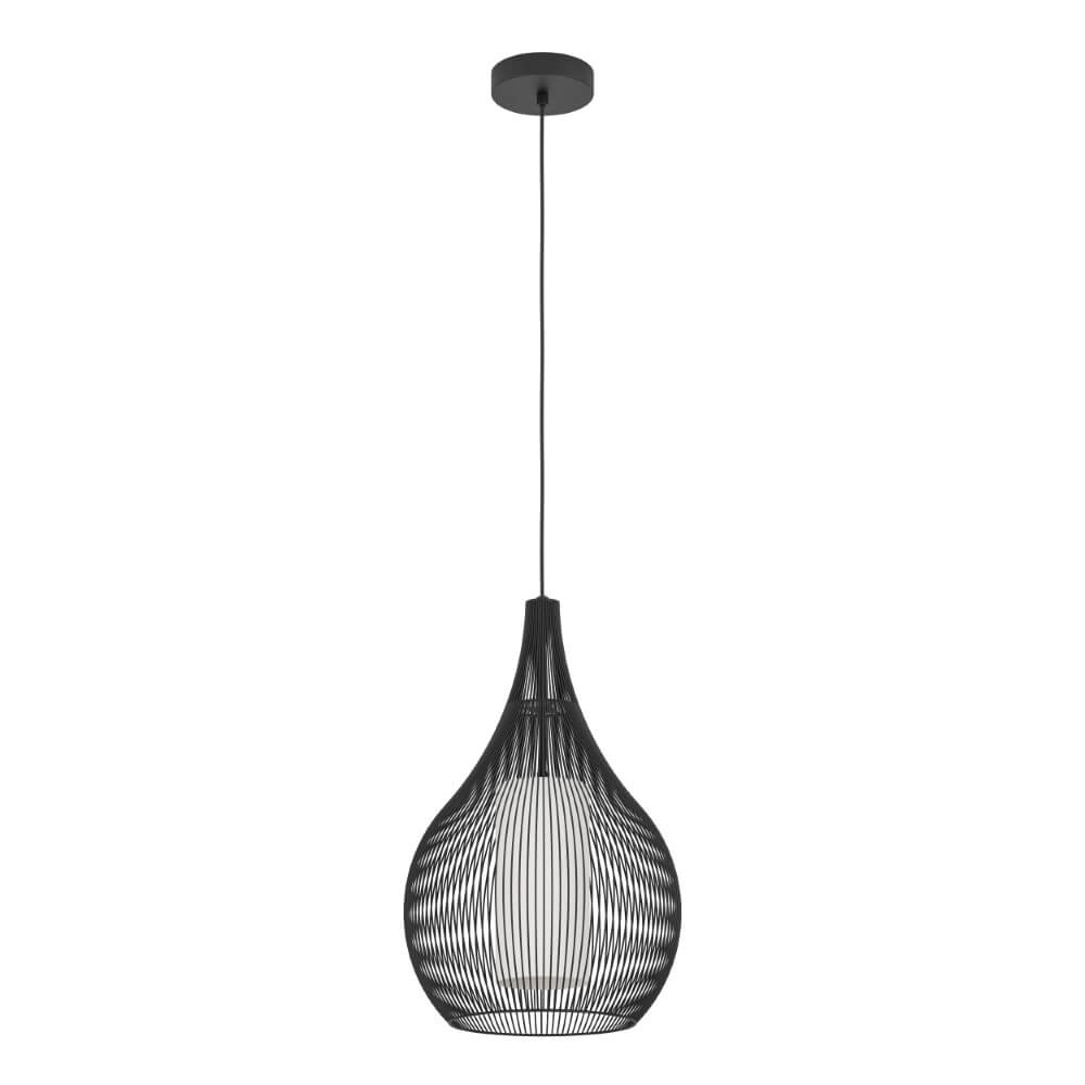 Modern black pendant lamp Razoni 1 Ø 32.5cm