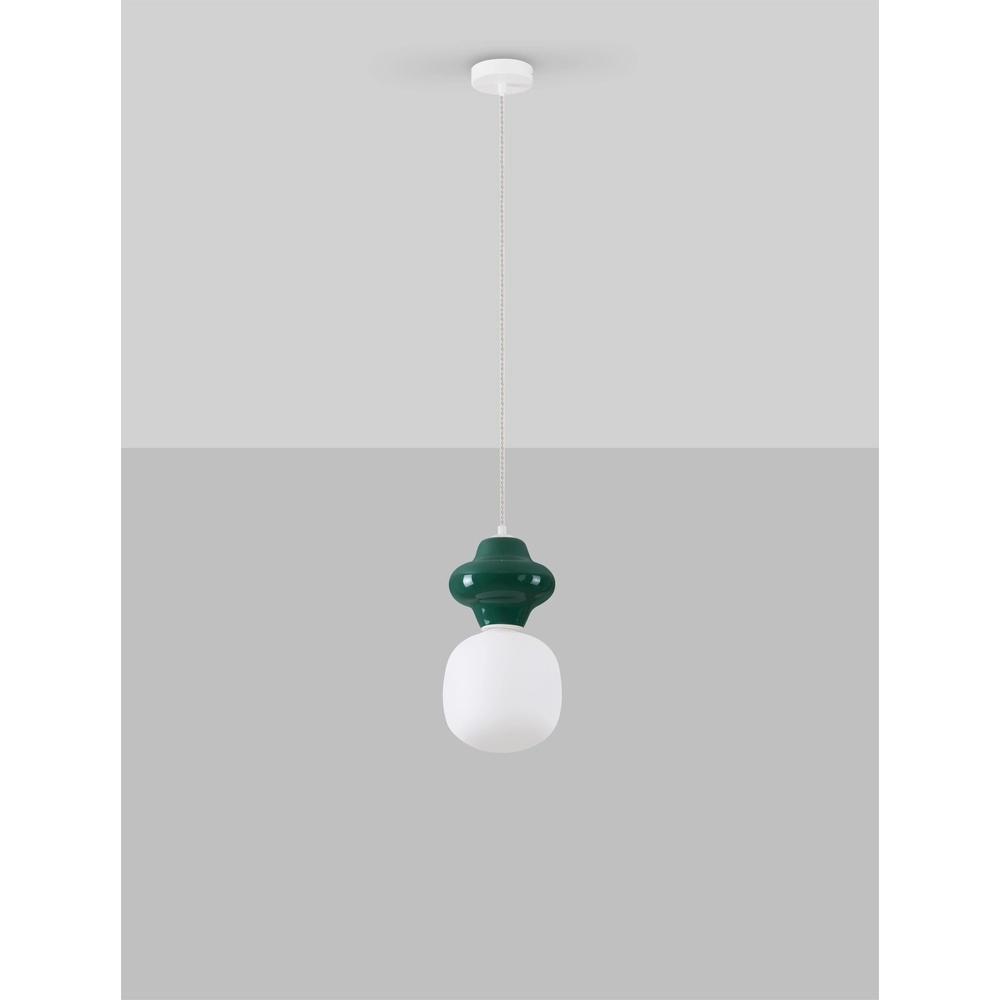 Pendant lamp Clio S green ceramic Lyora 5212017461193