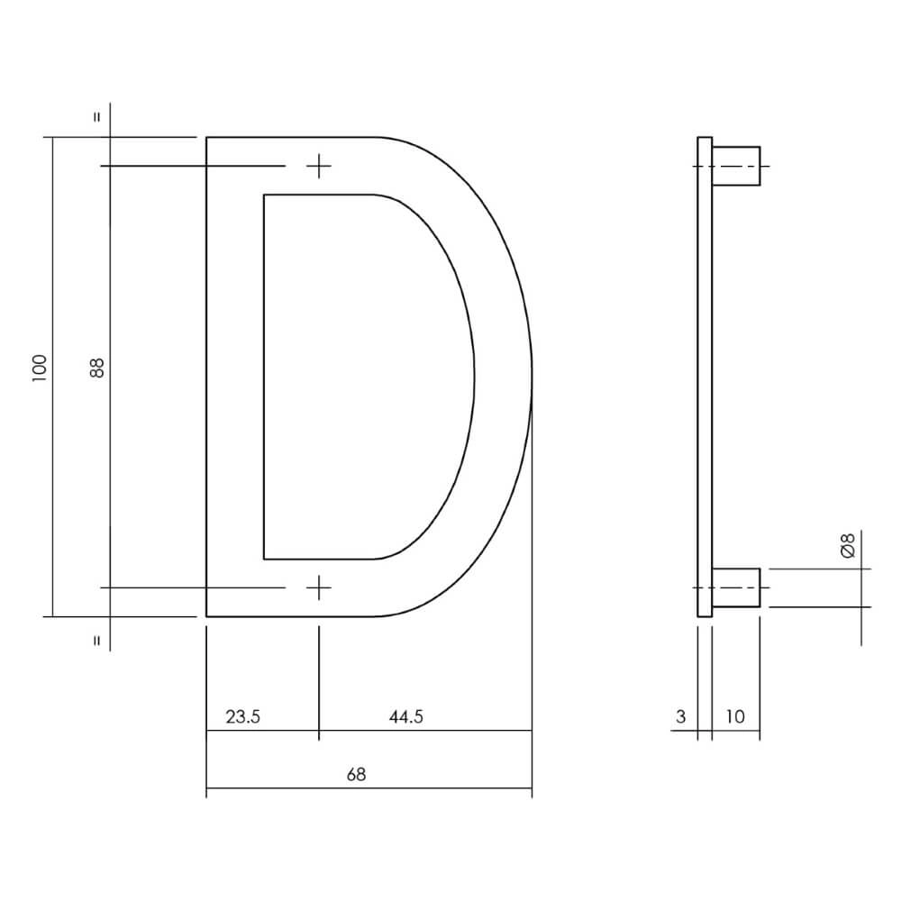 House letter D Numbra 10cm black Intersteel 8714186541715
