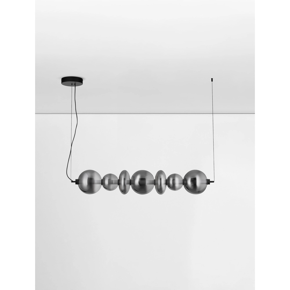 Pendant lamp Bally Smoke glass horizontal Lyora 5212017449184