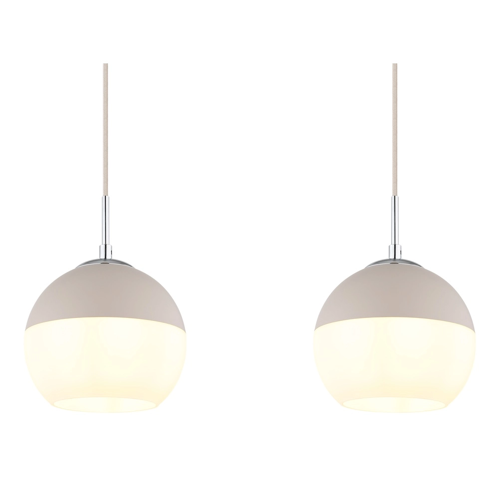 3-light pendant lamp Ragusa straight sand brown Globo 9007371578788